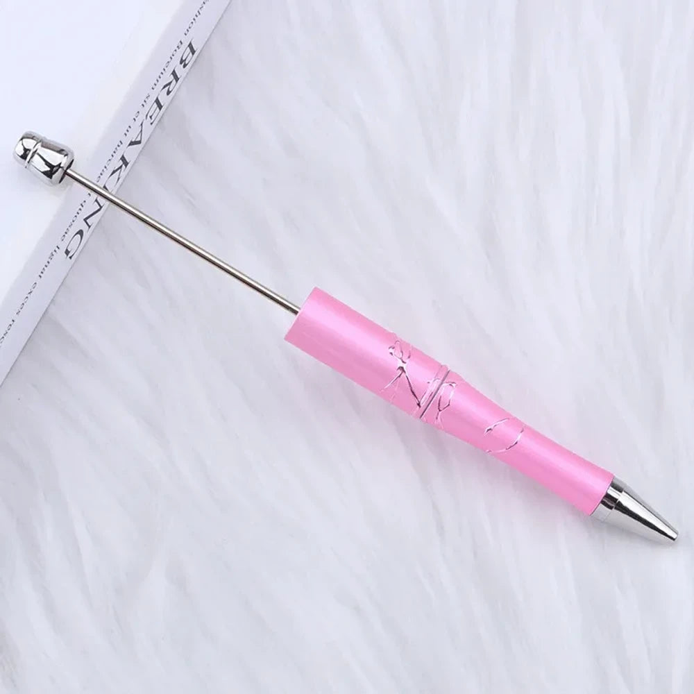 Relif Silver Crack Design in Solid Color Beadable Plastic Ballpoint Pen for DIY