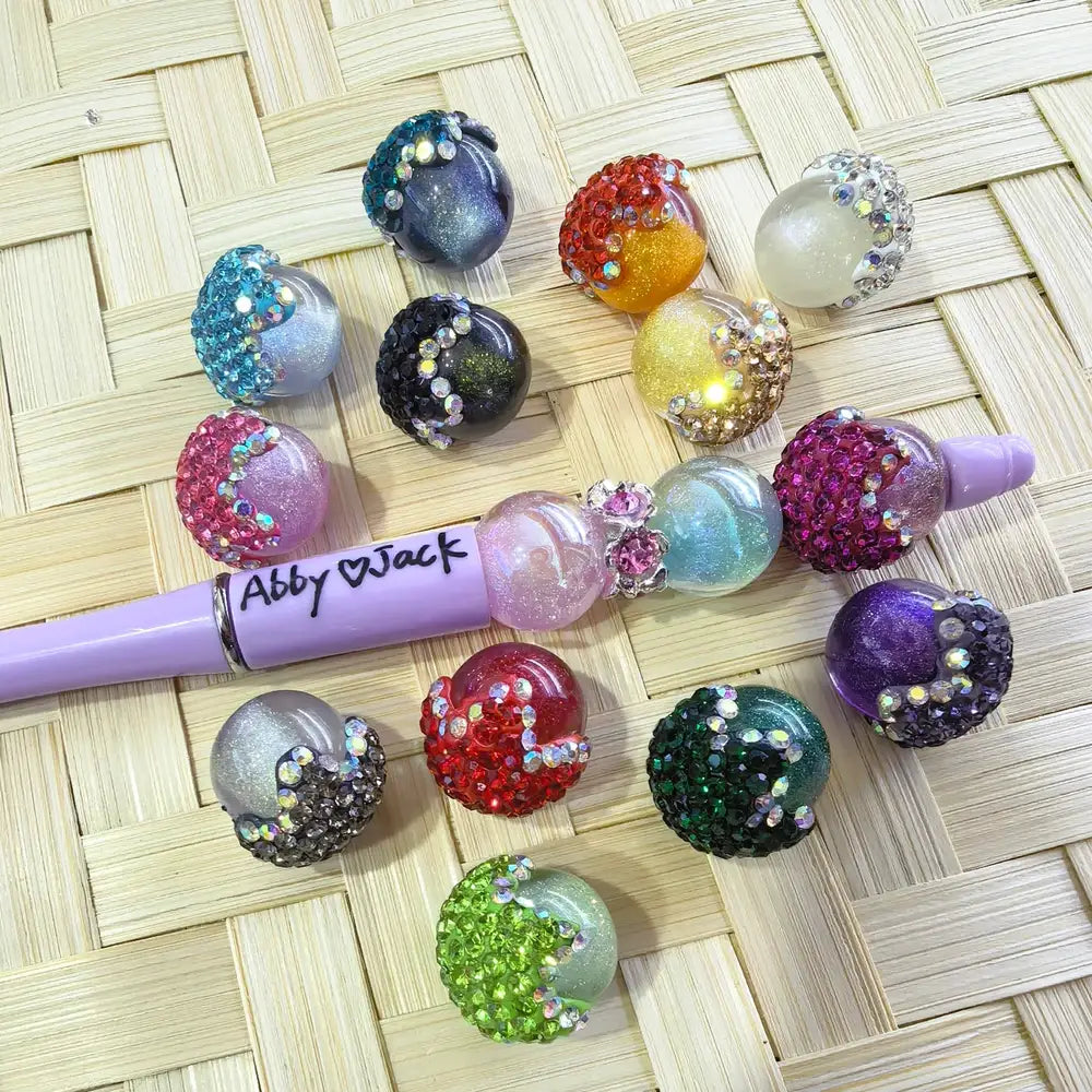 Cat Eye Water Drop Rhinestone Acrylic DIY Fancy Beads