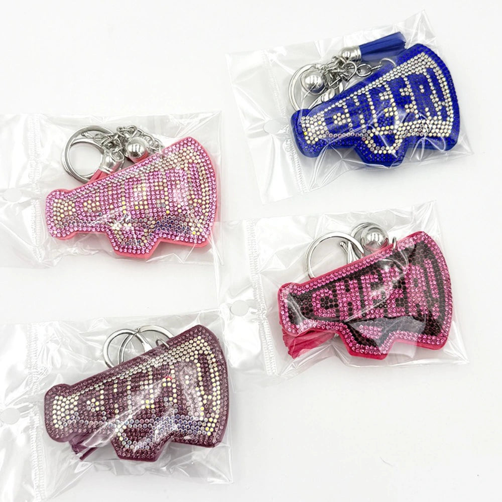 Cheerleading Squad Rhinestone Keychain for DIY