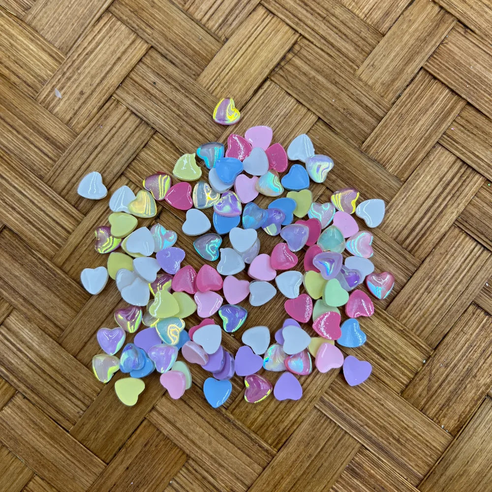 Colorful Heart Flatback Rhinestone Beadable Item for DIY