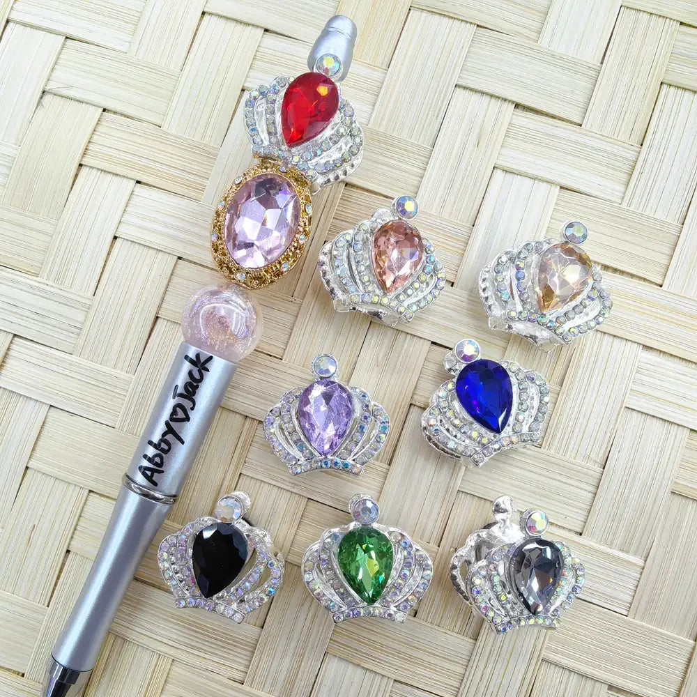 Crown with Rhinestone Metal Beads