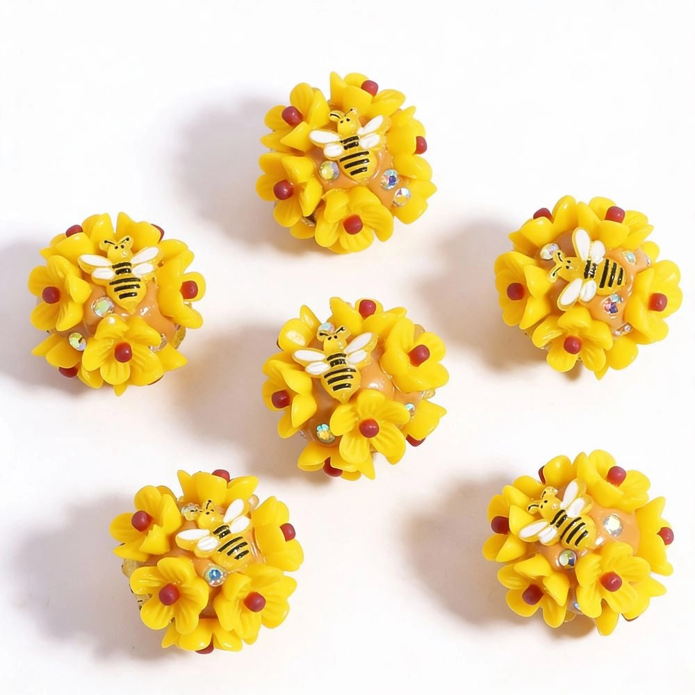 Daisy Rhinestones and Bees DIY Fancy Beads