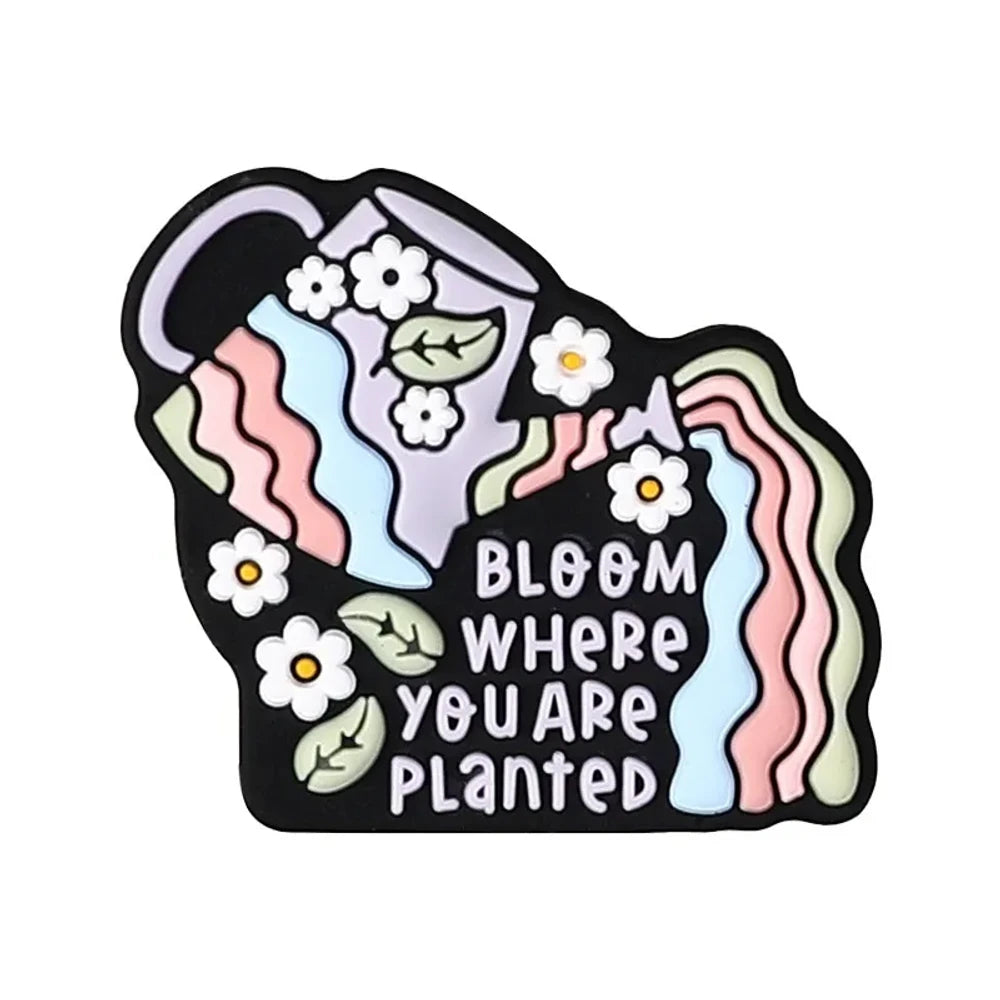 Flatback Alphabet Board Silicone Focal Beads for DIY Pens Keychains