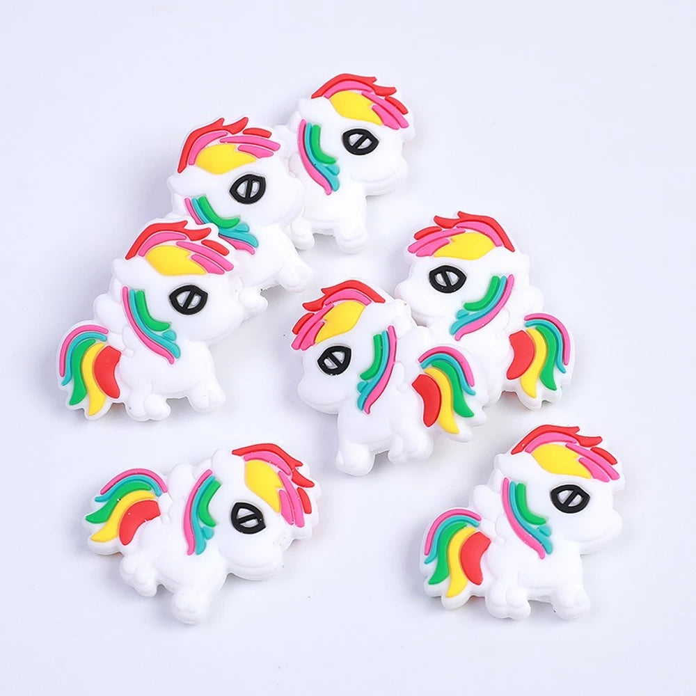 Flatback Animals Silicone Focal Beads for DIY Pens Keychains