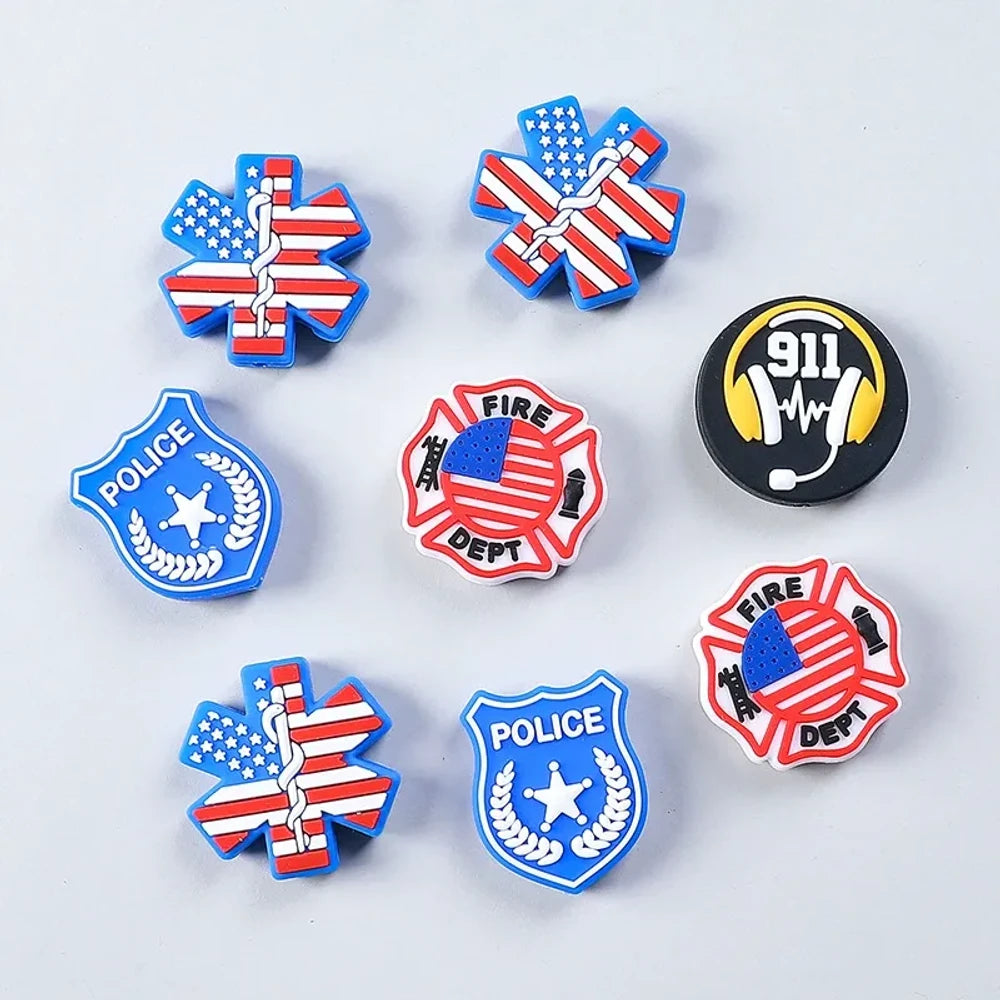 Flatback Badge Silicone Focal Beads for DIY Pens Keychains