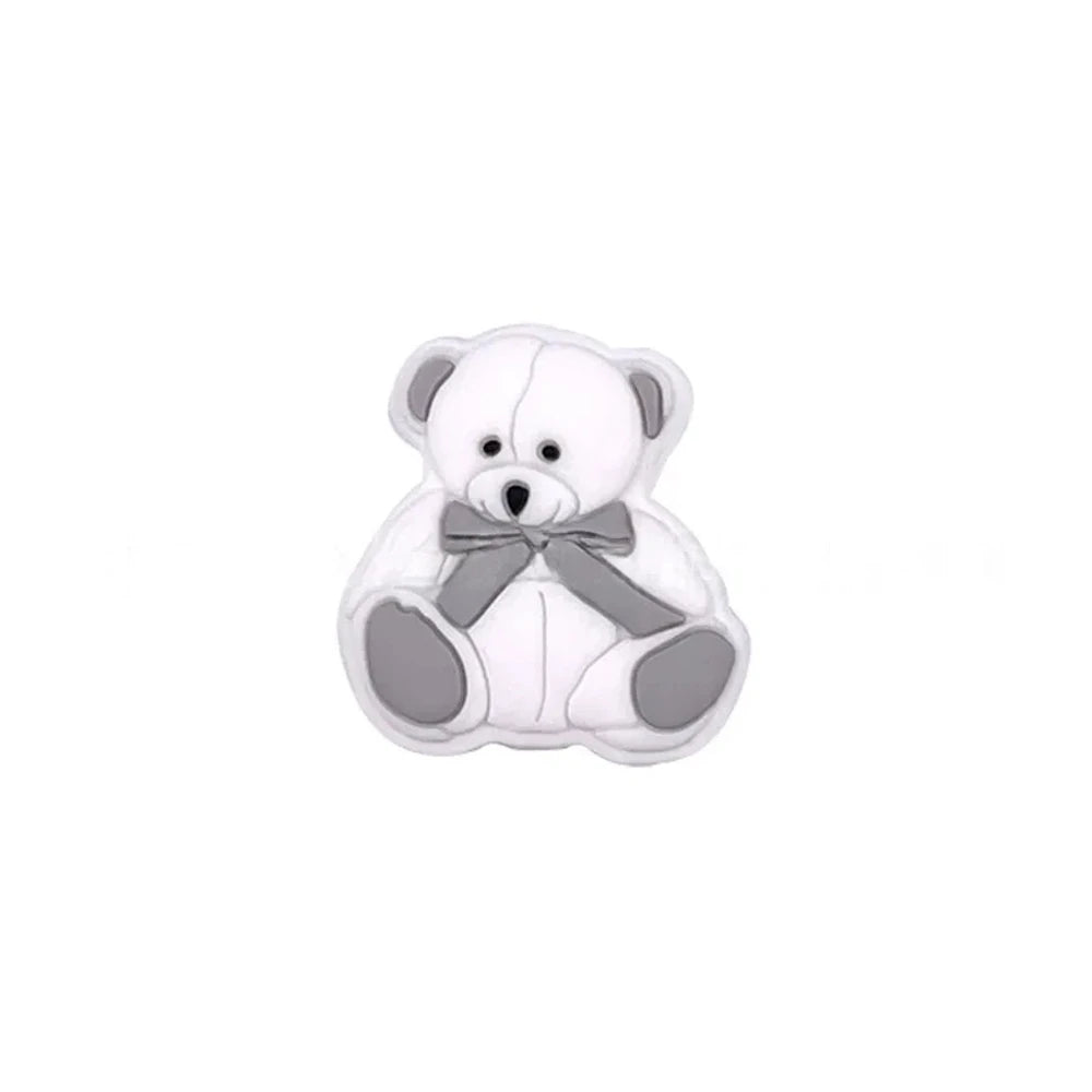 Flatback Bear Silicone Focal Beads for DIY Keychains Bracelet Pens