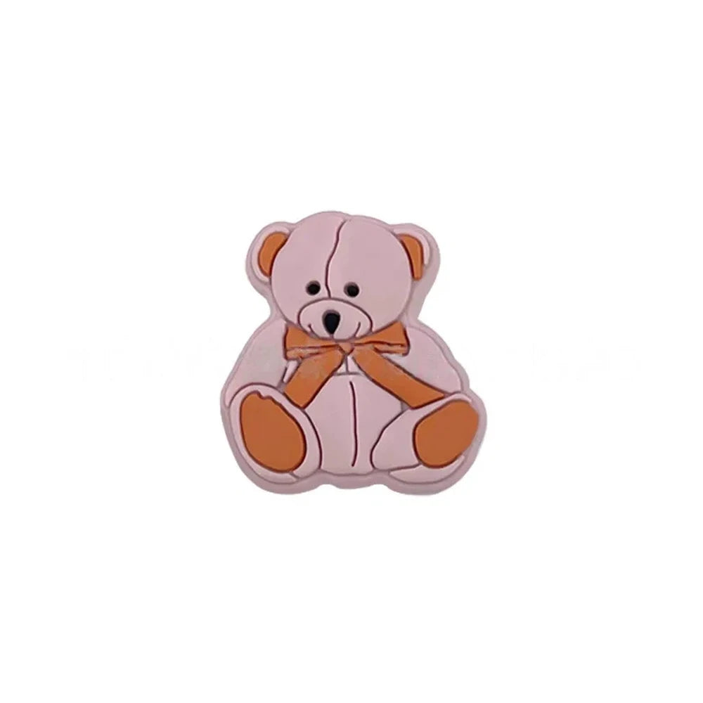 Flatback Bear Silicone Focal Beads for DIY Keychains Bracelet Pens