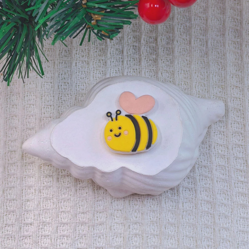 Flatback Bee Silicone Focal Beads for DIY Pens Bracelet Keychains