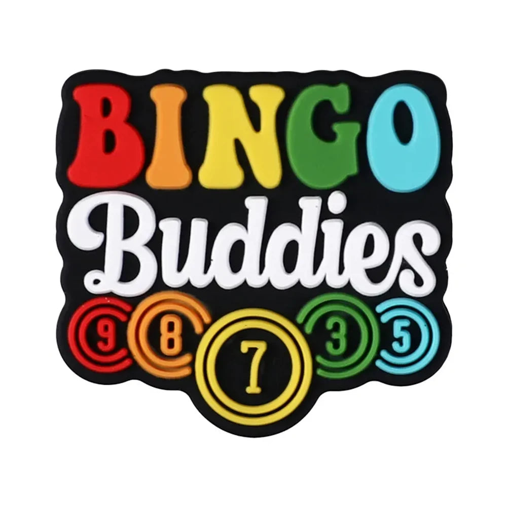 Flatback Bingo Silicone Focal Beads for DIY Pens Keychains