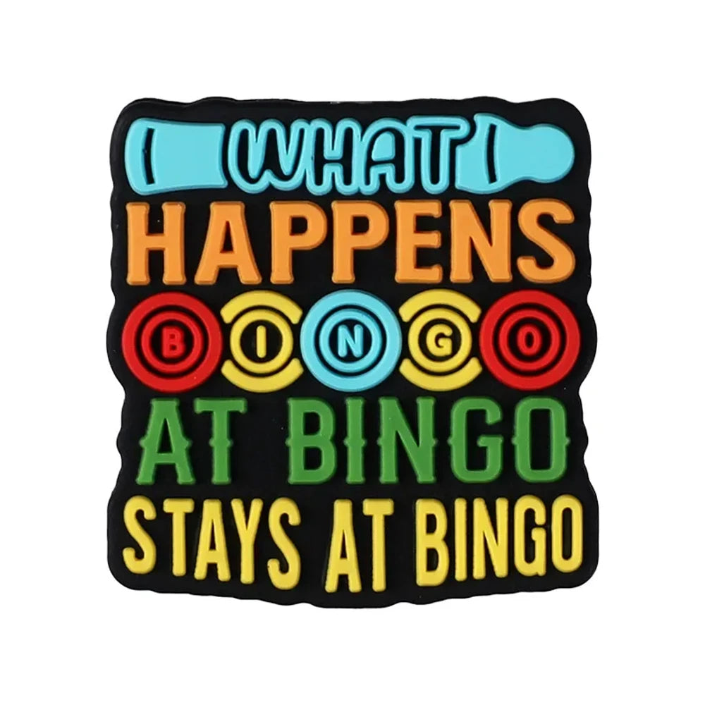 Flatback Bingo Silicone Focal Beads for DIY Pens Keychains