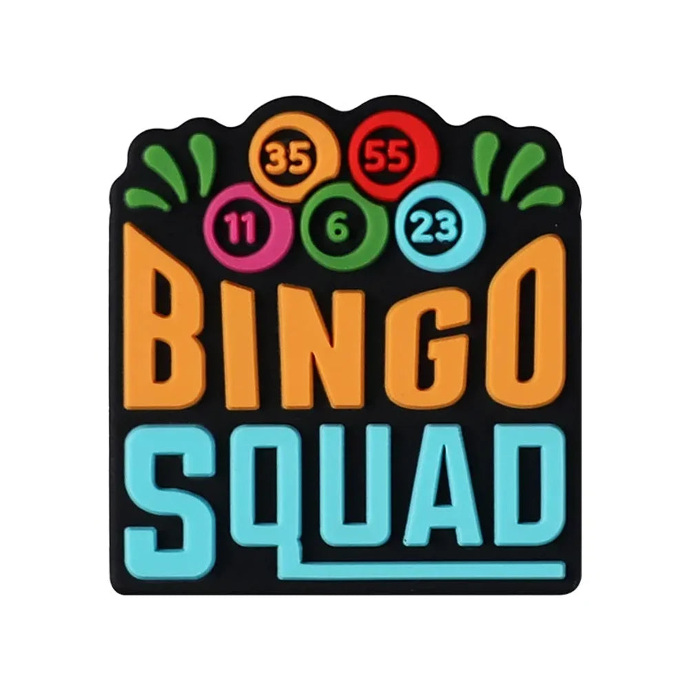 Flatback Bingo Silicone Focal Beads for DIY Pens Keychains