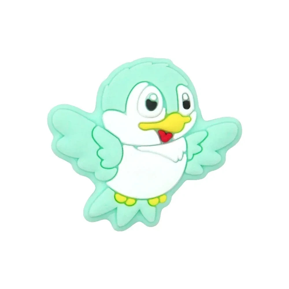Flatback Bird Silicone Focal Beads for DIY Keychains Bracelet Pens