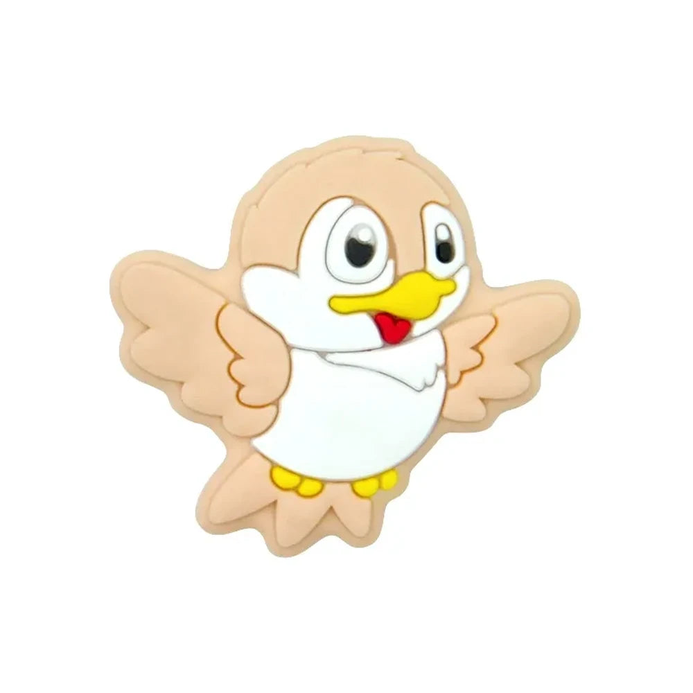 Flatback Bird Silicone Focal Beads for DIY Keychains Bracelet Pens