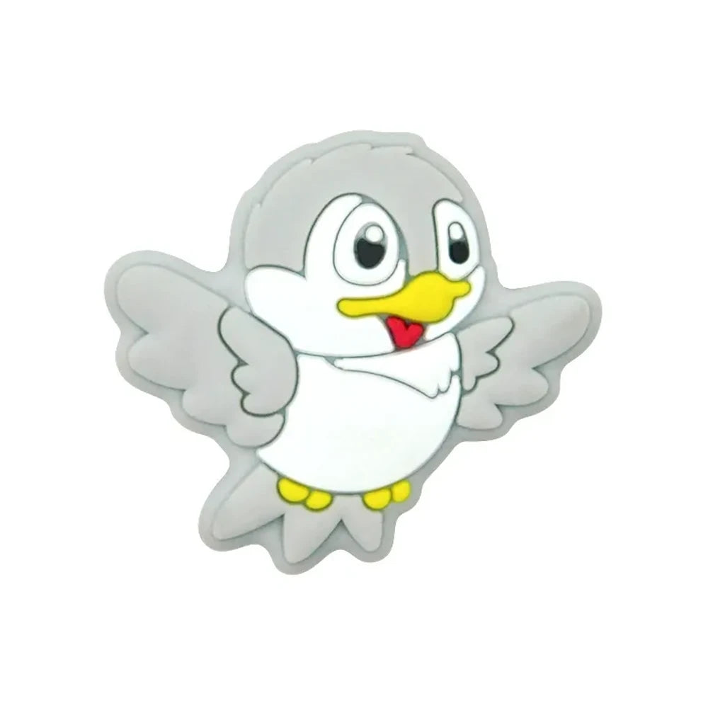 Flatback Bird Silicone Focal Beads for DIY Keychains Bracelet Pens