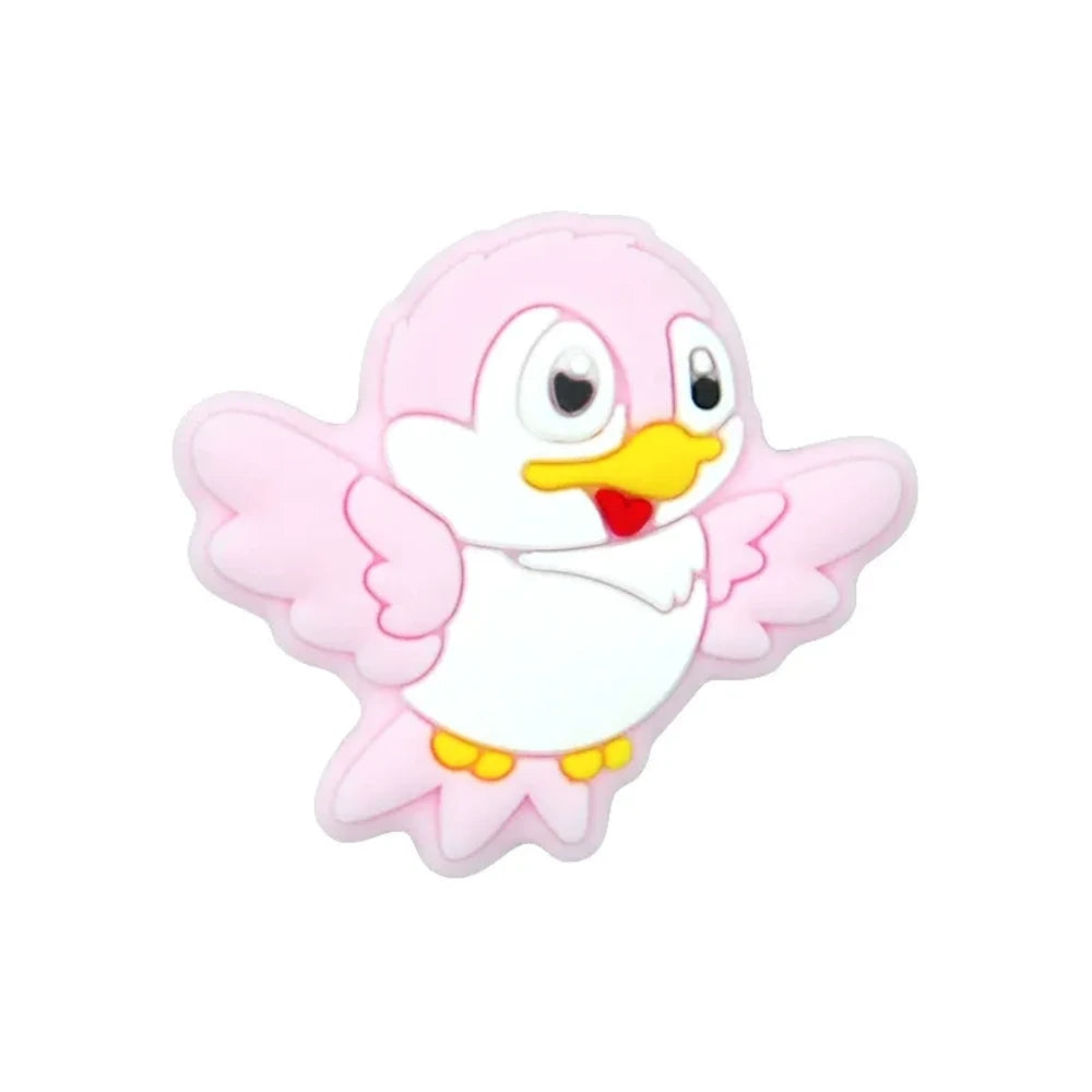 Flatback Bird Silicone Focal Beads for DIY Keychains Bracelet Pens