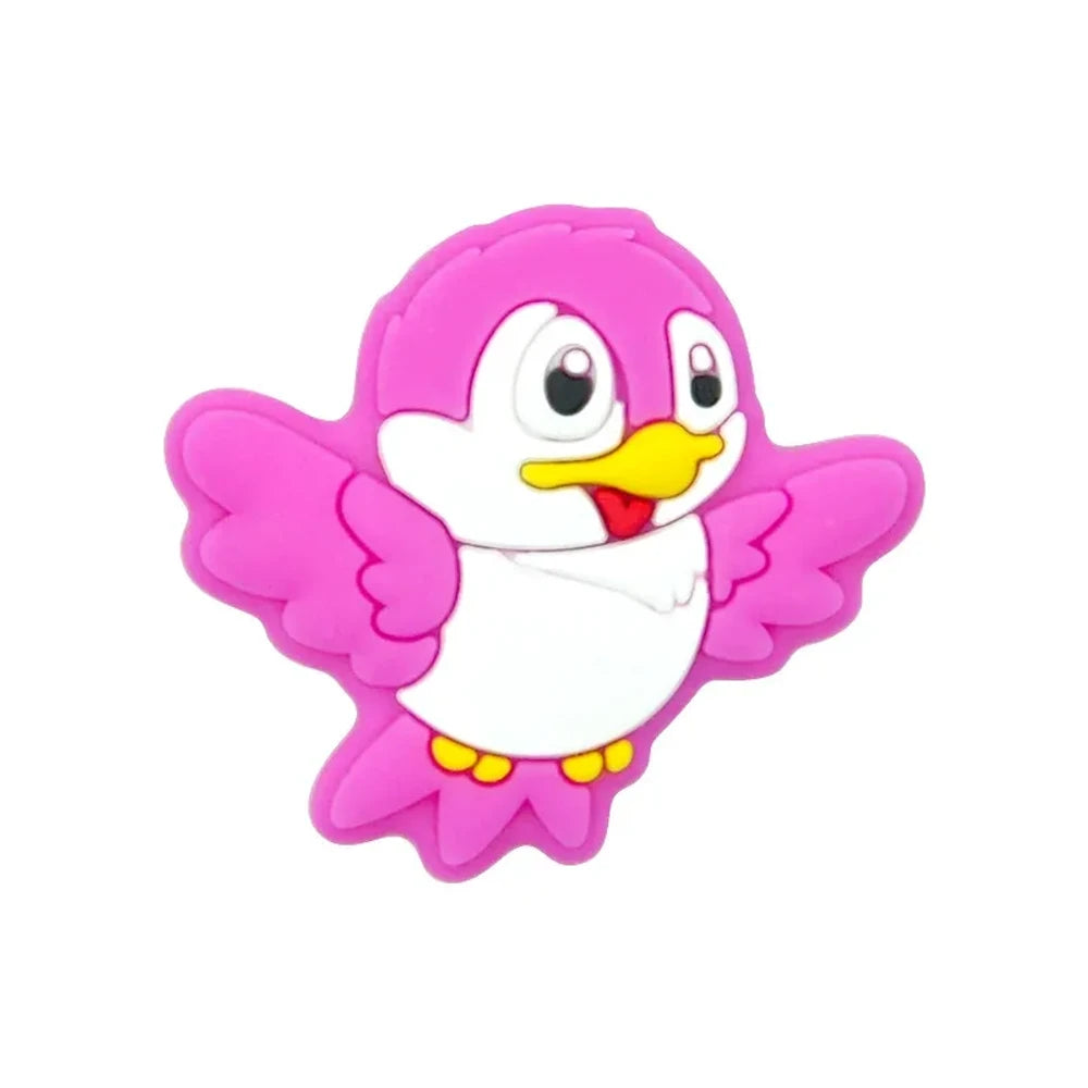 Flatback Bird Silicone Focal Beads for DIY Keychains Bracelet Pens