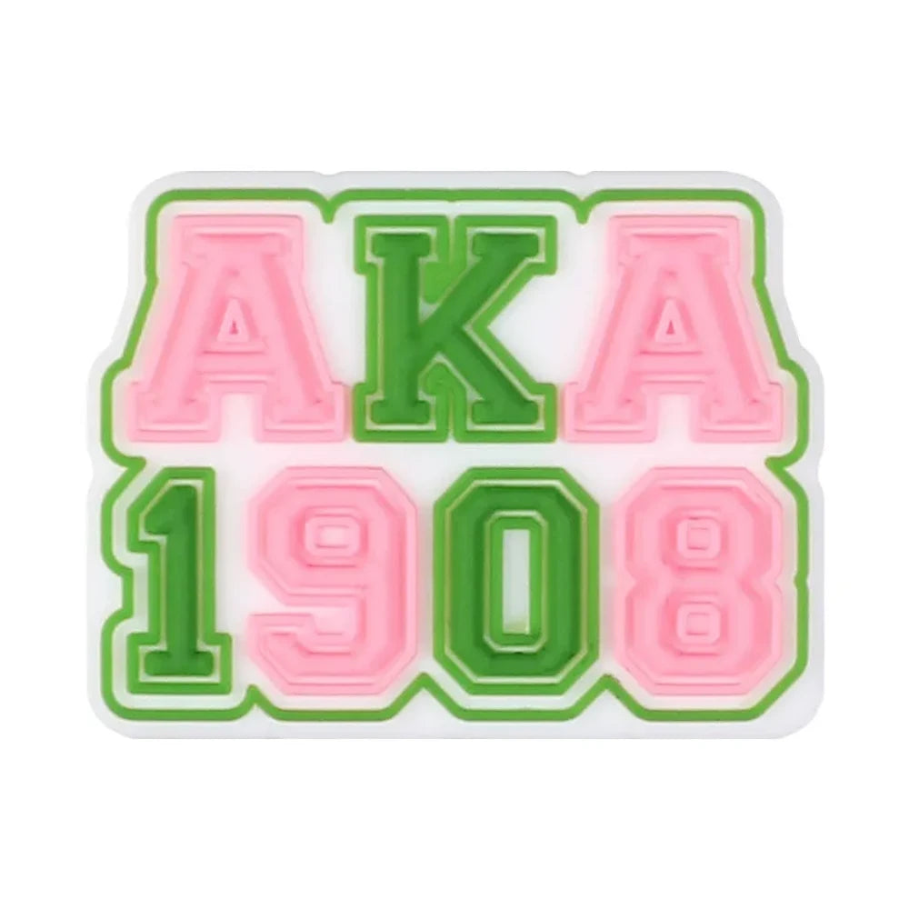 Flatback Black Women's Sorority Silicone Focal Beads for DIY Pens Keychains