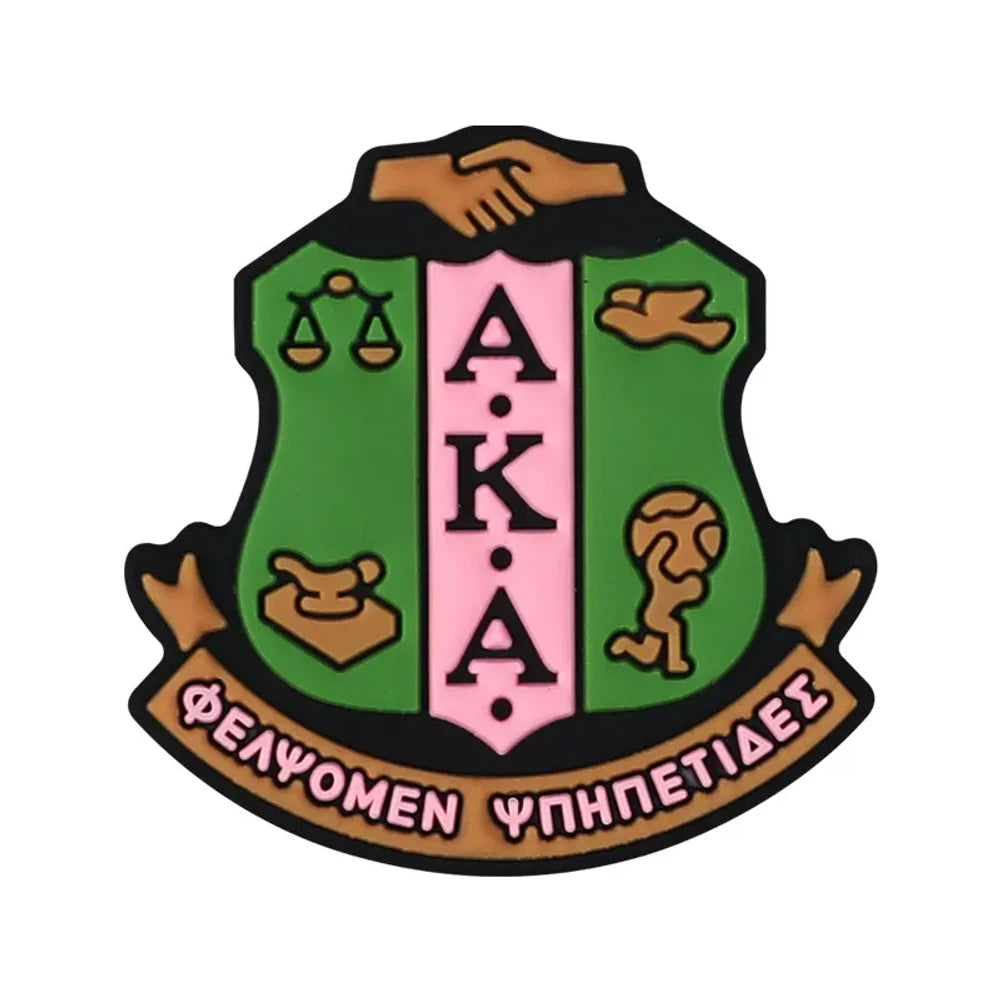 Flatback Black Women's Sorority Silicone Focal Beads for DIY Pens Keychains