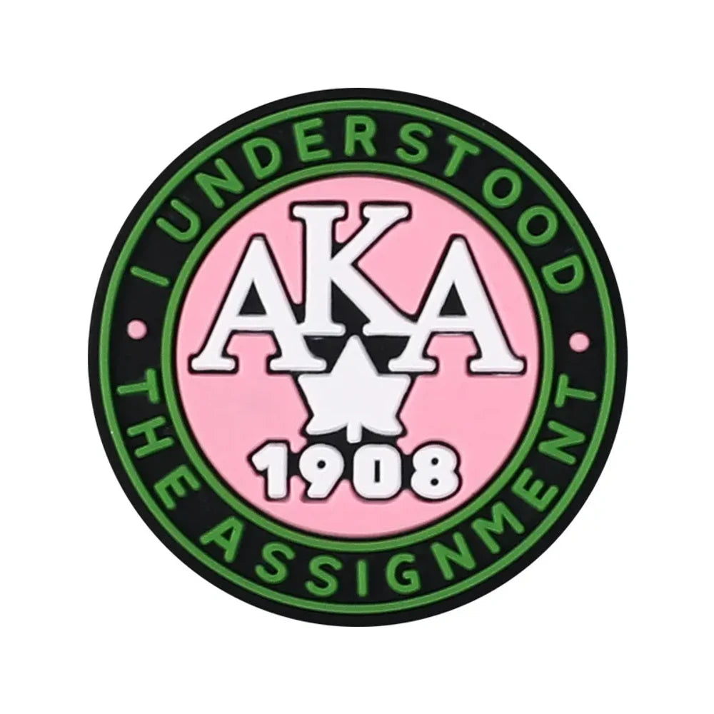 Flatback Black Women's Sorority Silicone Focal Beads for DIY Pens Keychains