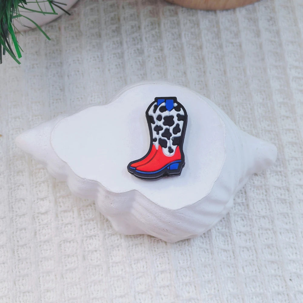 Flatback Boot Series Silicone Focal Beads for DIY Pens Bracelet Keychains