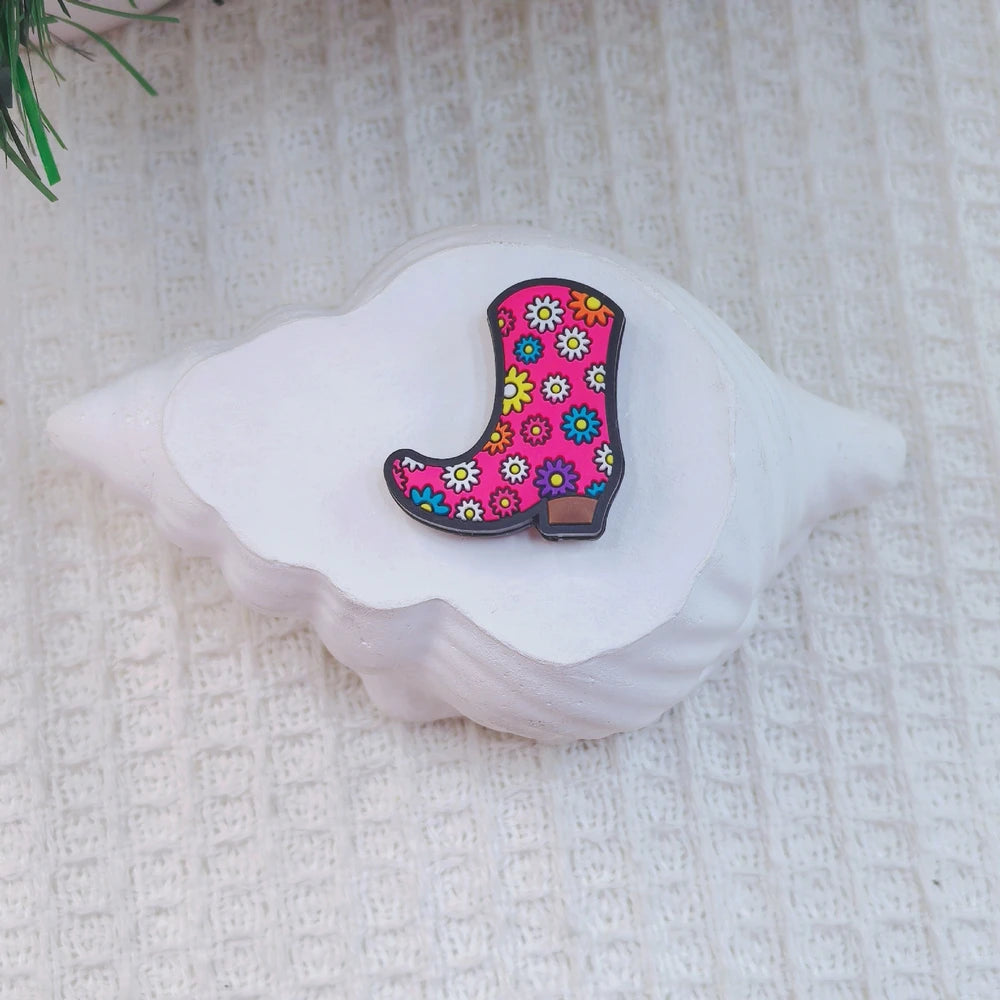 Flatback Boot Series Silicone Focal Beads for DIY Pens Bracelet Keychains