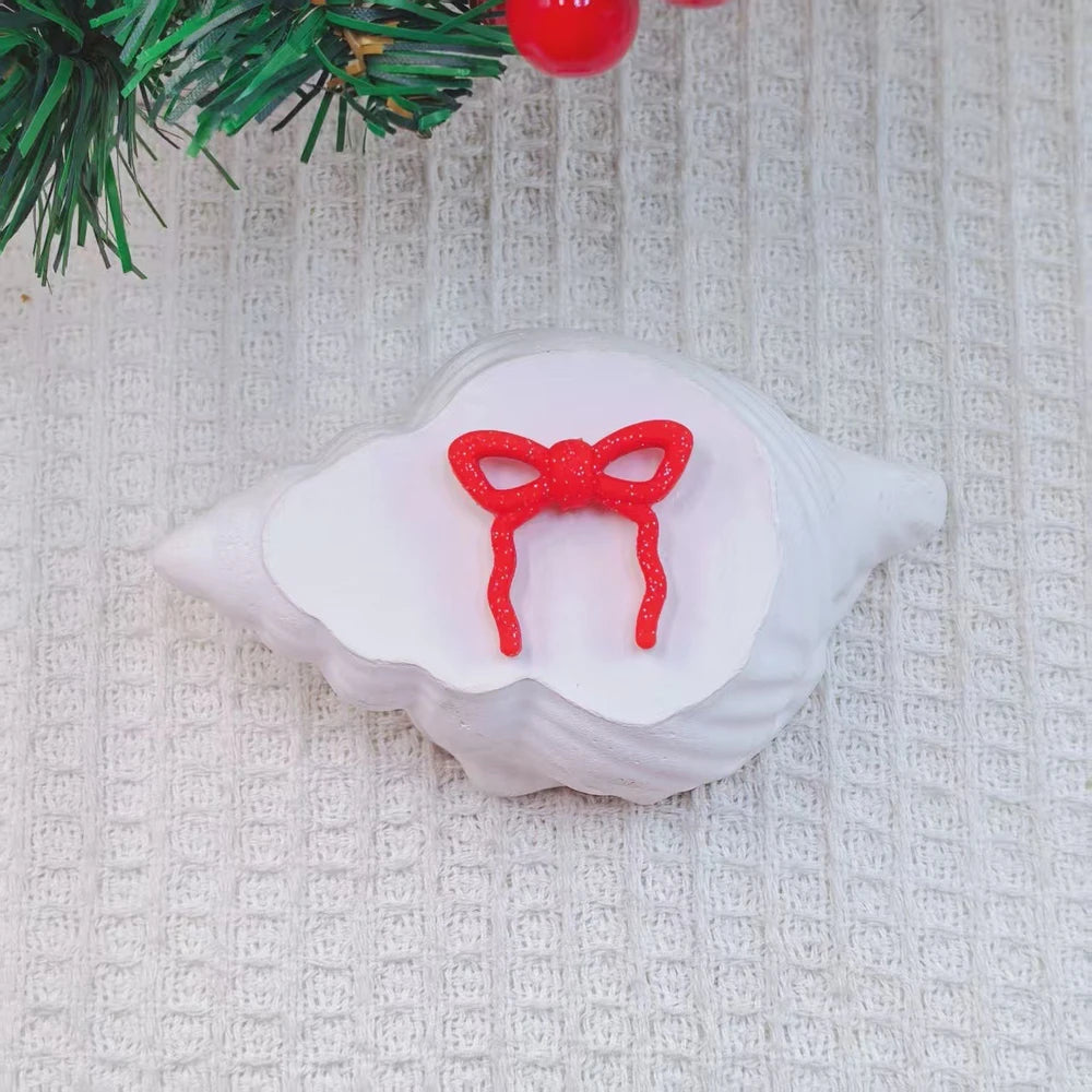 Flatback Bow Series Silicone Focal Beads for DIY Pens Keychains