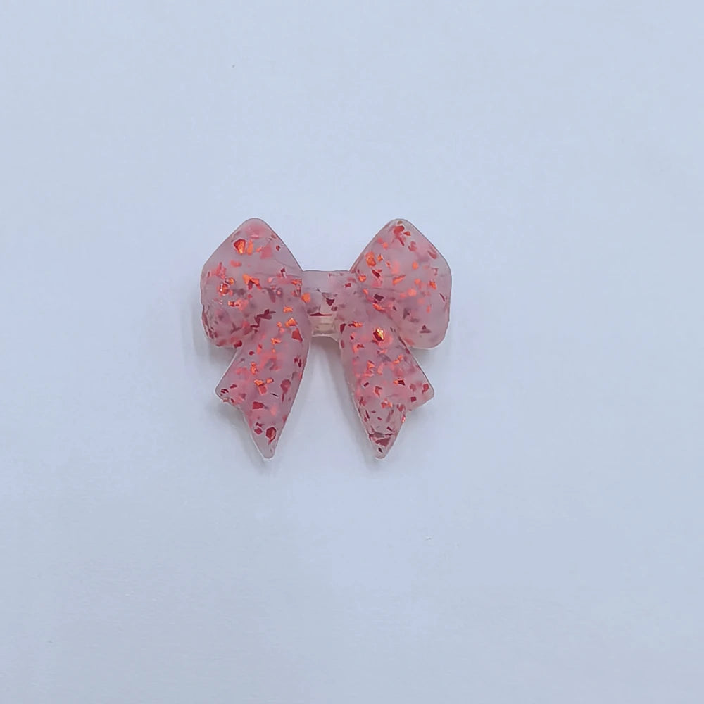 Flatback Bowtie Series Silicone Focal Beads for DIY Pens Keychains