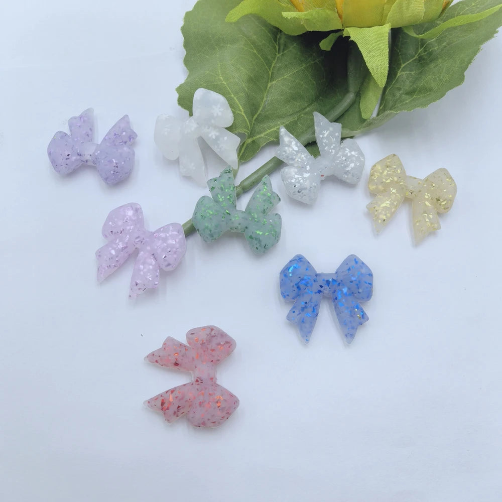 Flatback Bowtie Series Silicone Focal Beads for DIY Pens Keychains