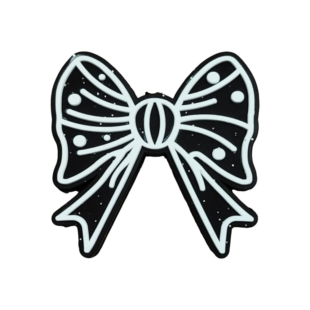 Flatback Bowtie Silicone Focal Beads for DIY Keychains Bracelet Pens