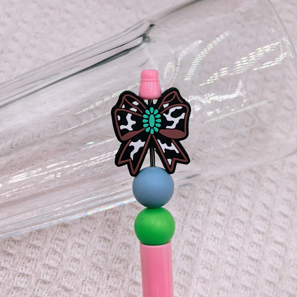 Flatback Bowtie Silicone Focal Beads for DIY Pens Bracelet