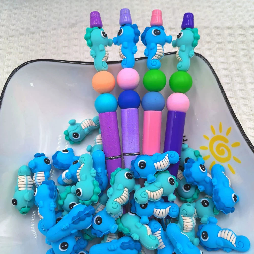 3D Seahorse Silicone Focal Beads for DIY Pens Bracelet