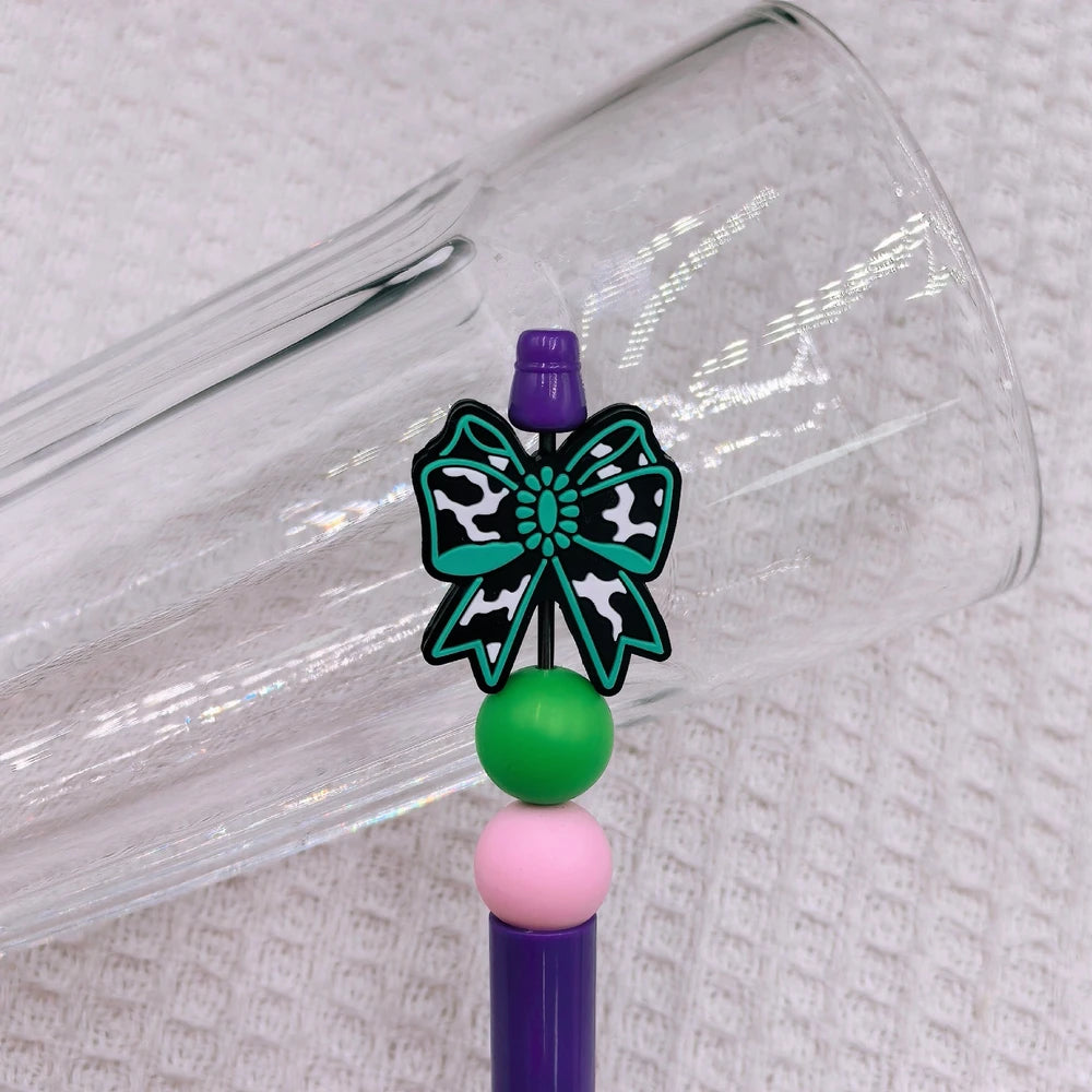 Flatback Bowtie Silicone Focal Beads for DIY Pens Bracelet