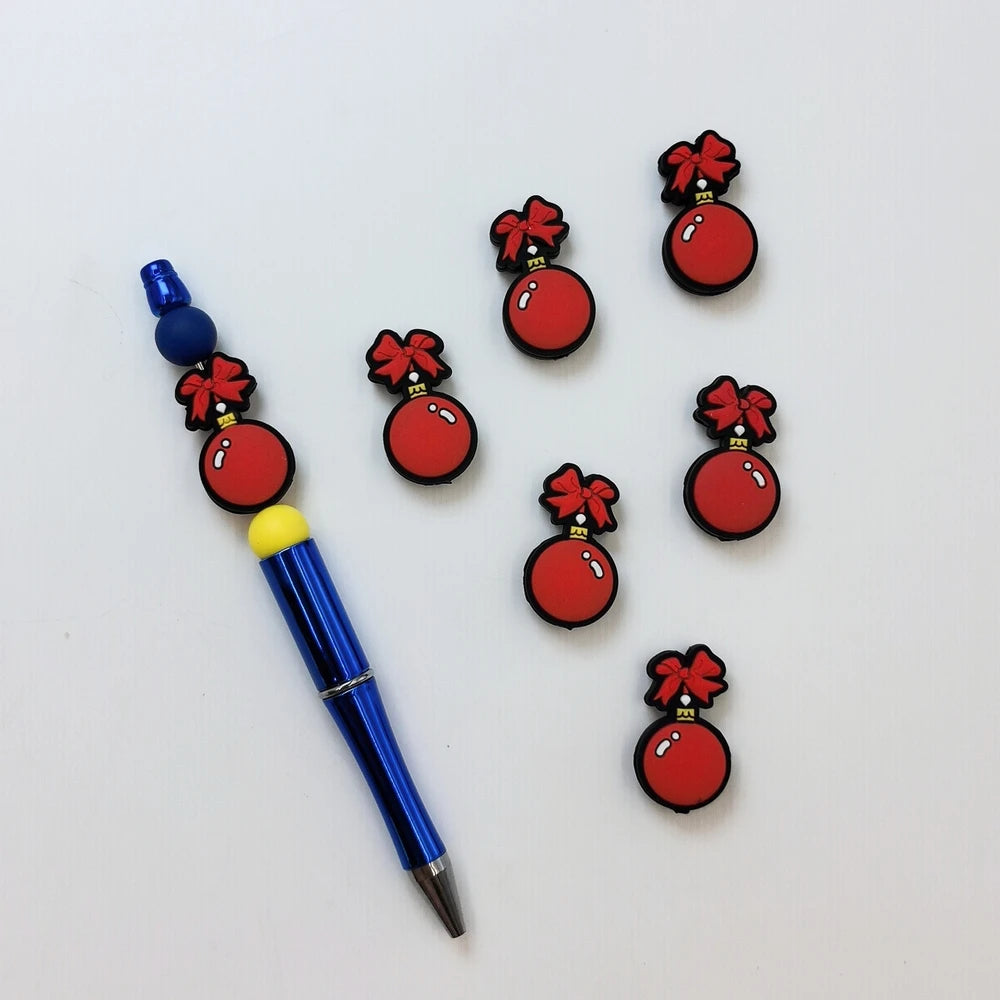 Flatback Bowtie Silicone Focal Beads for DIY Pens Keychains Bracelet