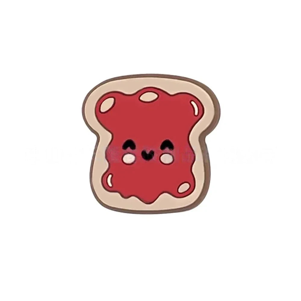 Flatback Bread Silicone Focal Beads for DIY Keychains Bracelet Pens