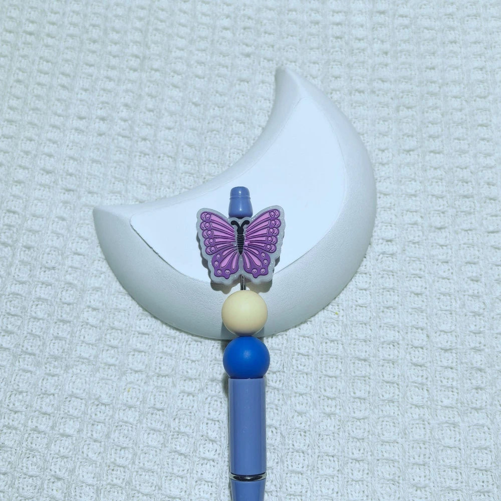 Flatback Butterfly Series Silicone Focal Beads for DIY Pens Keychains
