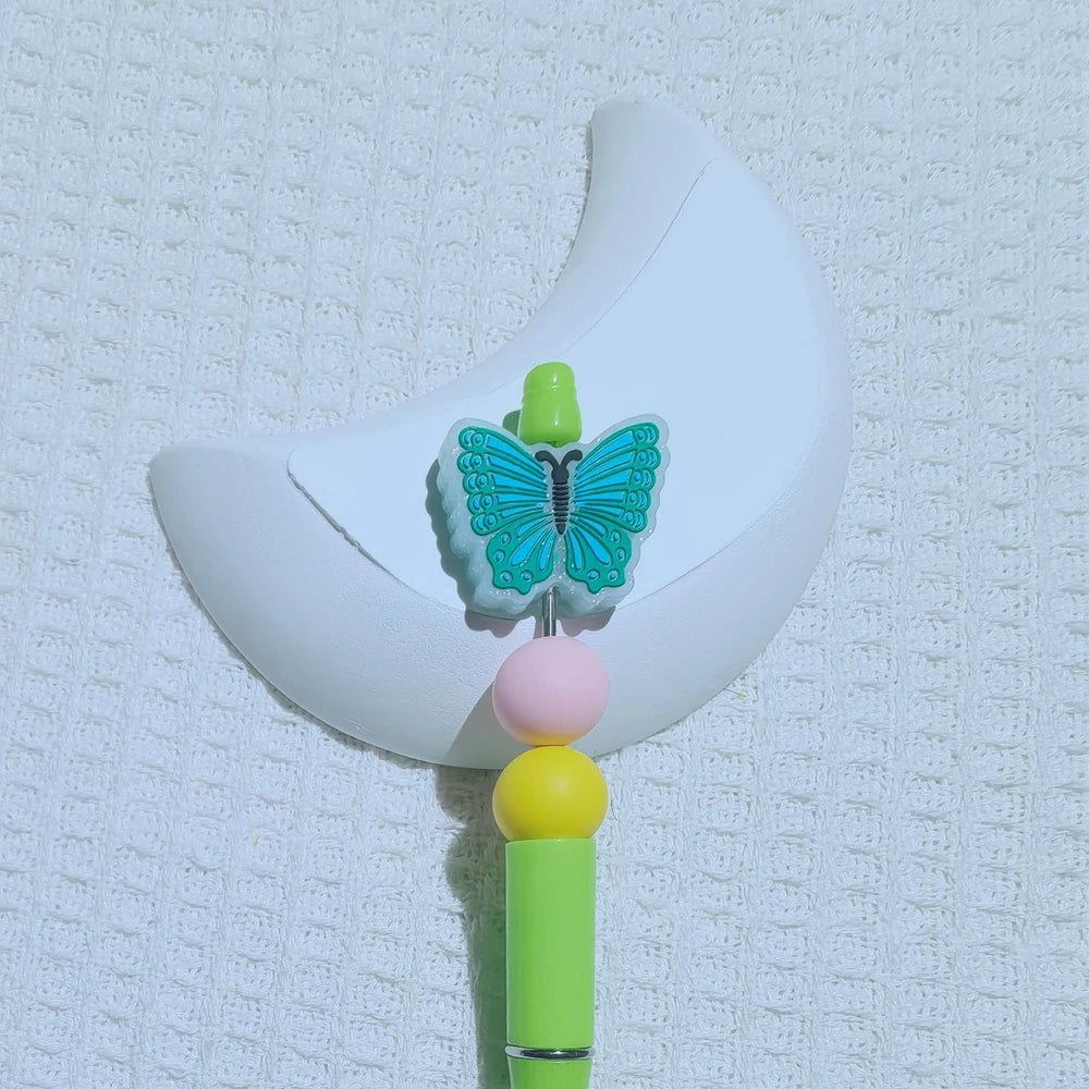 Flatback Butterfly Series Silicone Focal Beads for DIY Pens Keychains