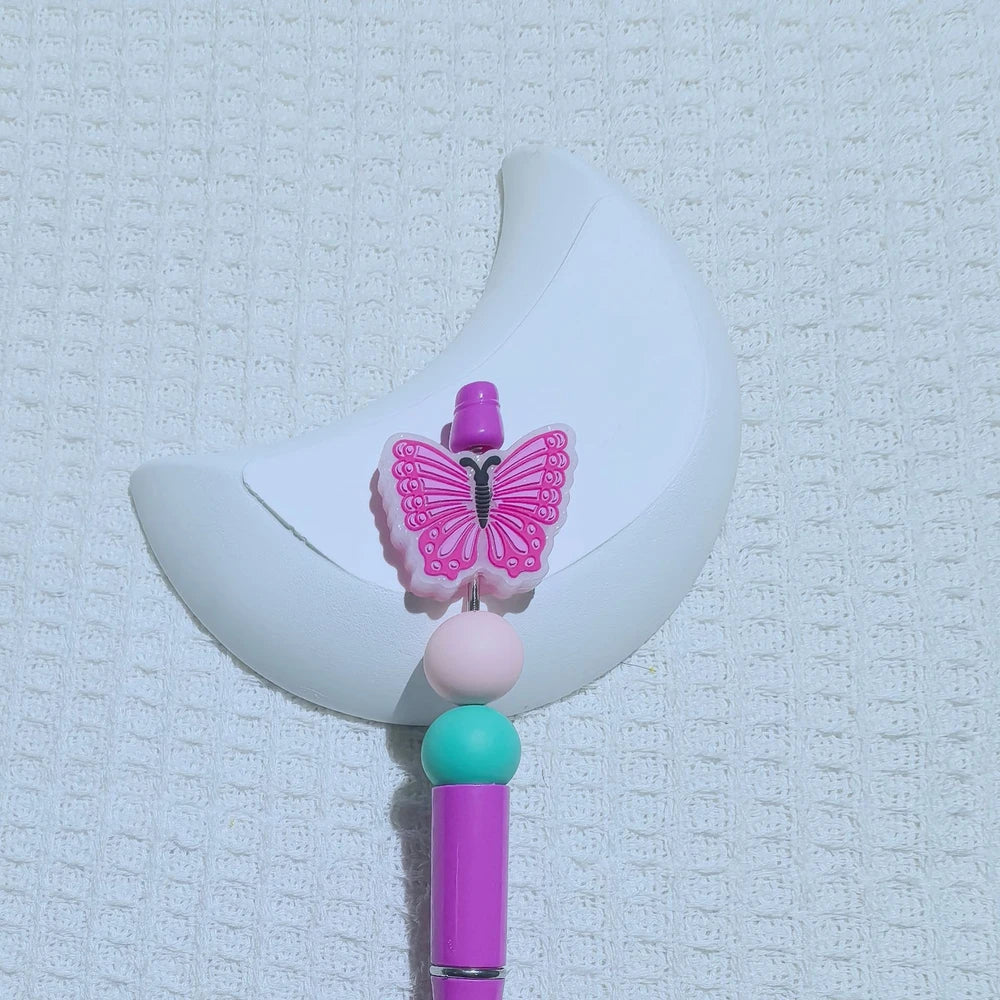 Flatback Butterfly Series Silicone Focal Beads for DIY Pens Keychains