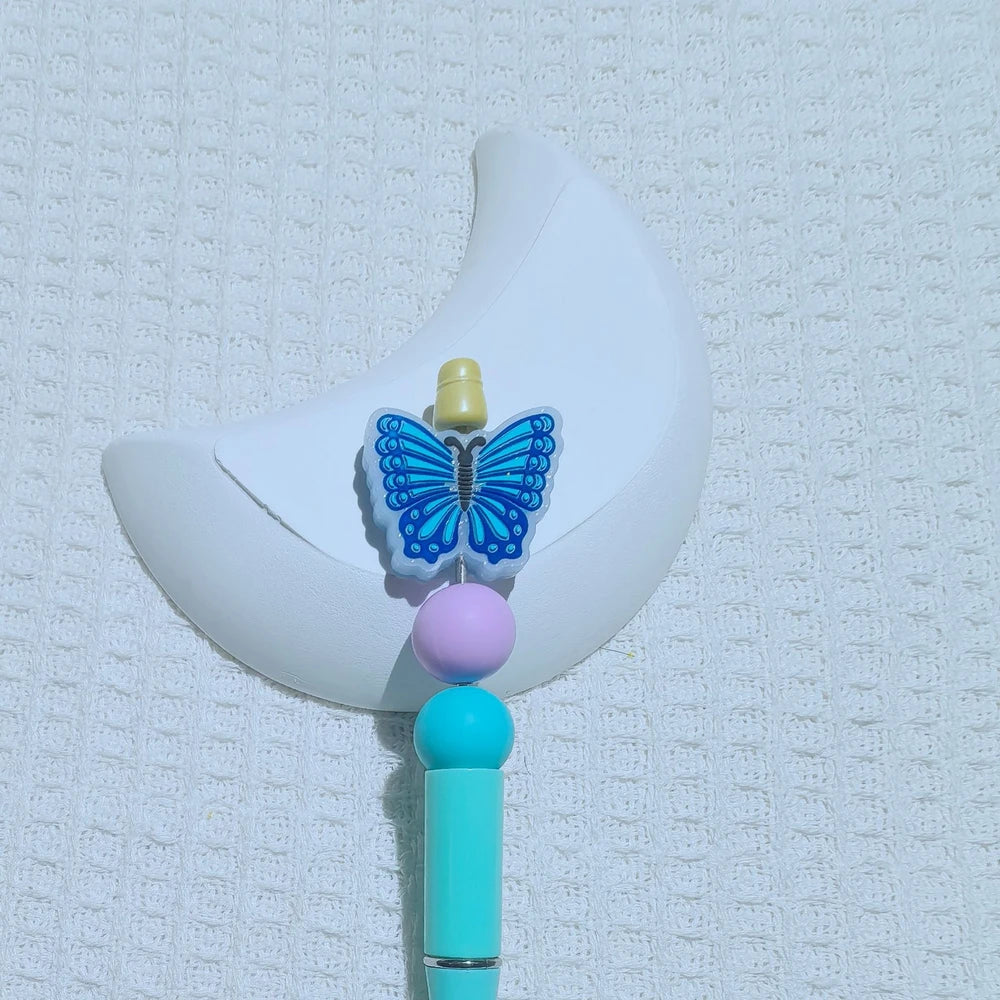 Flatback Butterfly Series Silicone Focal Beads for DIY Pens Keychains