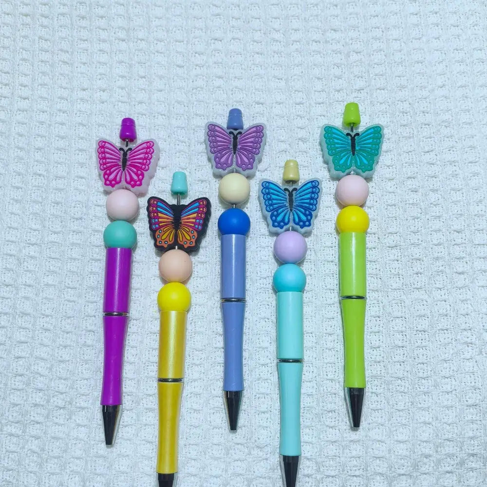 Flatback Butterfly Series Silicone Focal Beads for DIY Pens Keychains