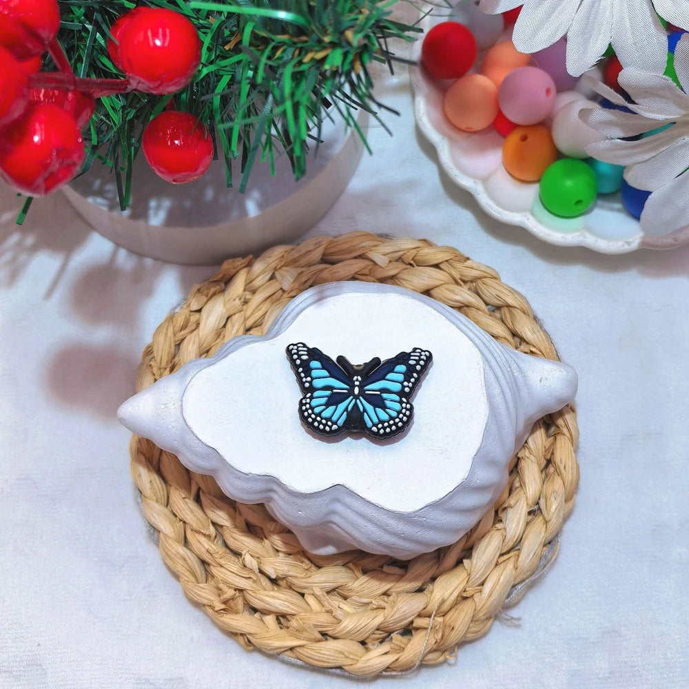 Flatback Butterfly Series Silicone Focal Beads for DIY Pens Keychains