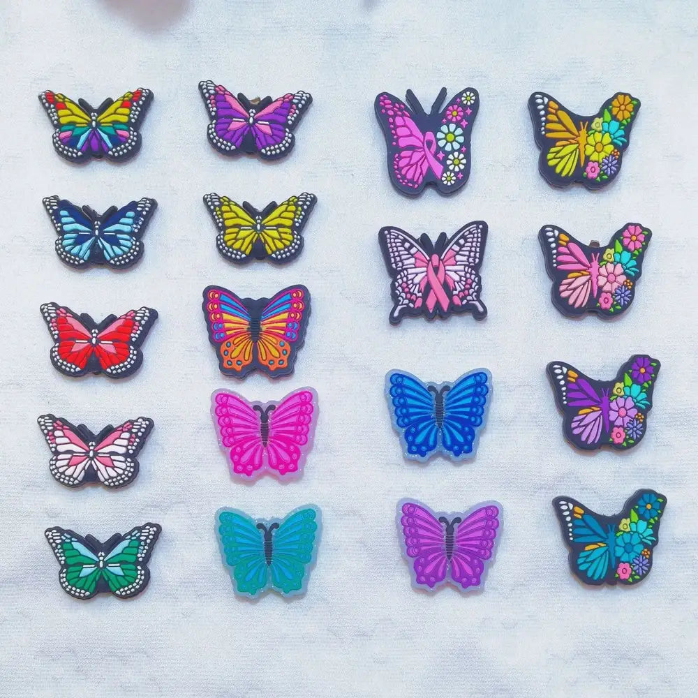 Flatback Butterfly Series Silicone Focal Beads for DIY Pens Keychains