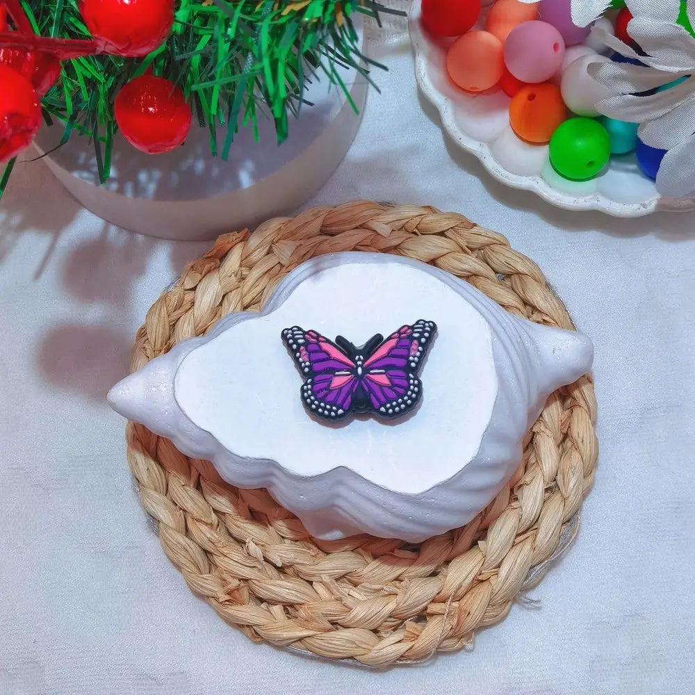Flatback Butterfly Series Silicone Focal Beads for DIY Pens Keychains