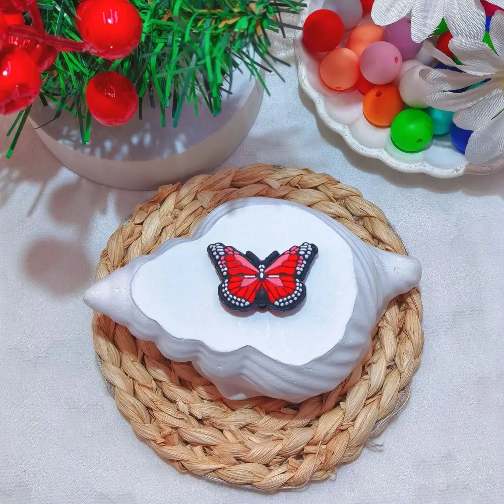 Flatback Butterfly Series Silicone Focal Beads for DIY Pens Keychains
