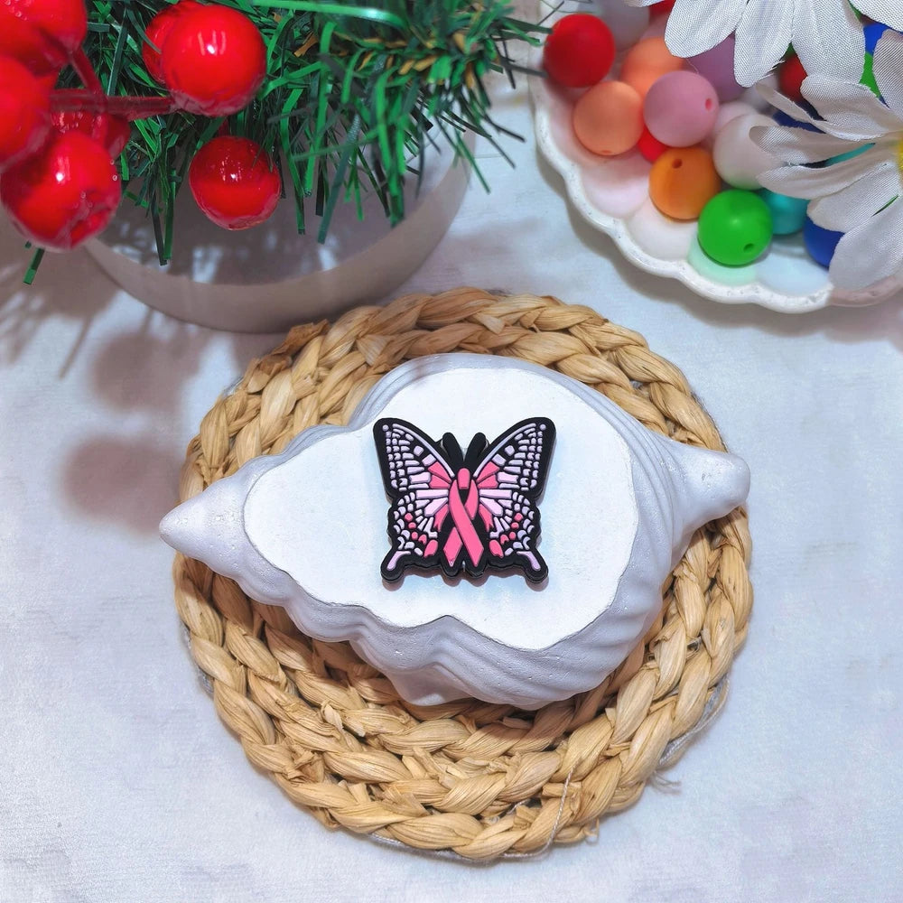 Flatback Butterfly Series Silicone Focal Beads for DIY Pens Keychains