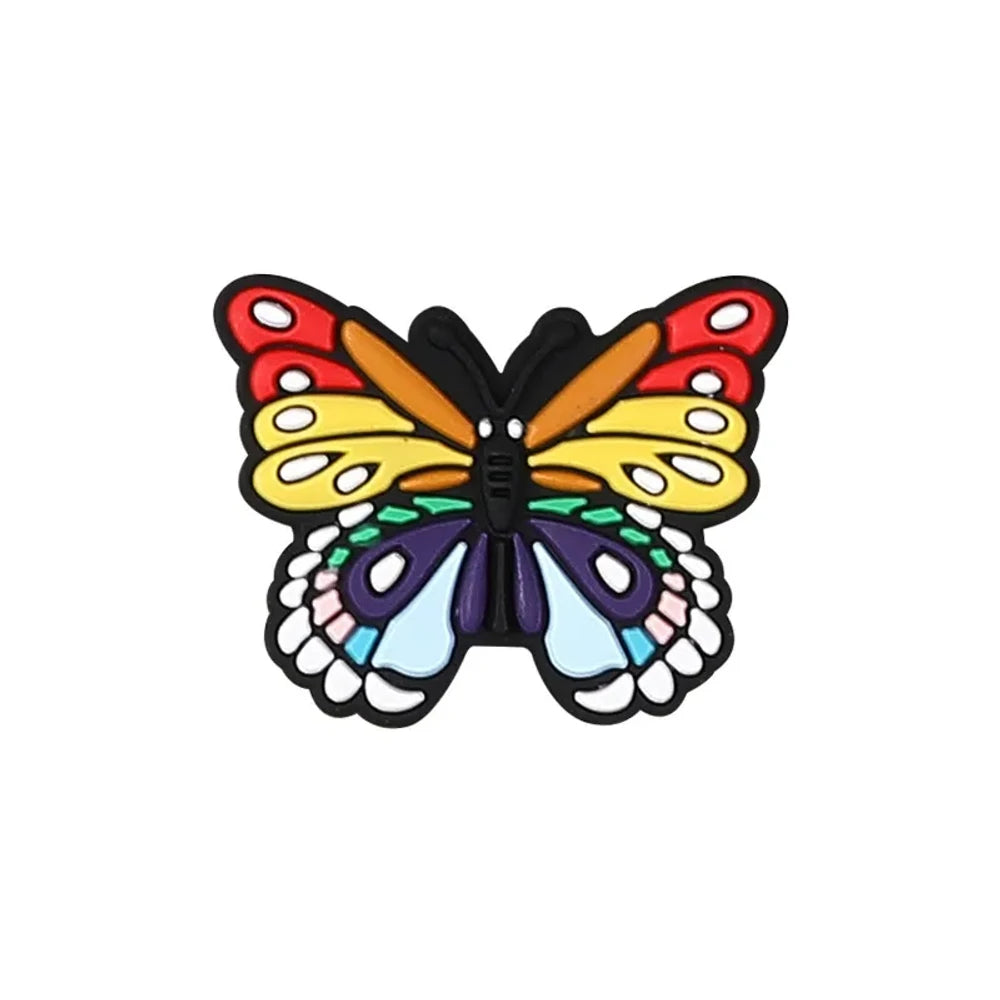 Flatback Butterfly Silicone Focal Beads for DIY Pens Keychains