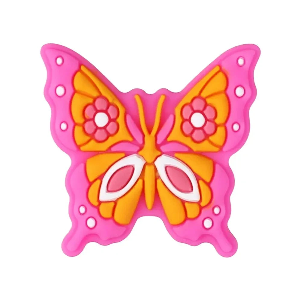 Flatback Butterfly Silicone Focal Beads for DIY Pens Keychains
