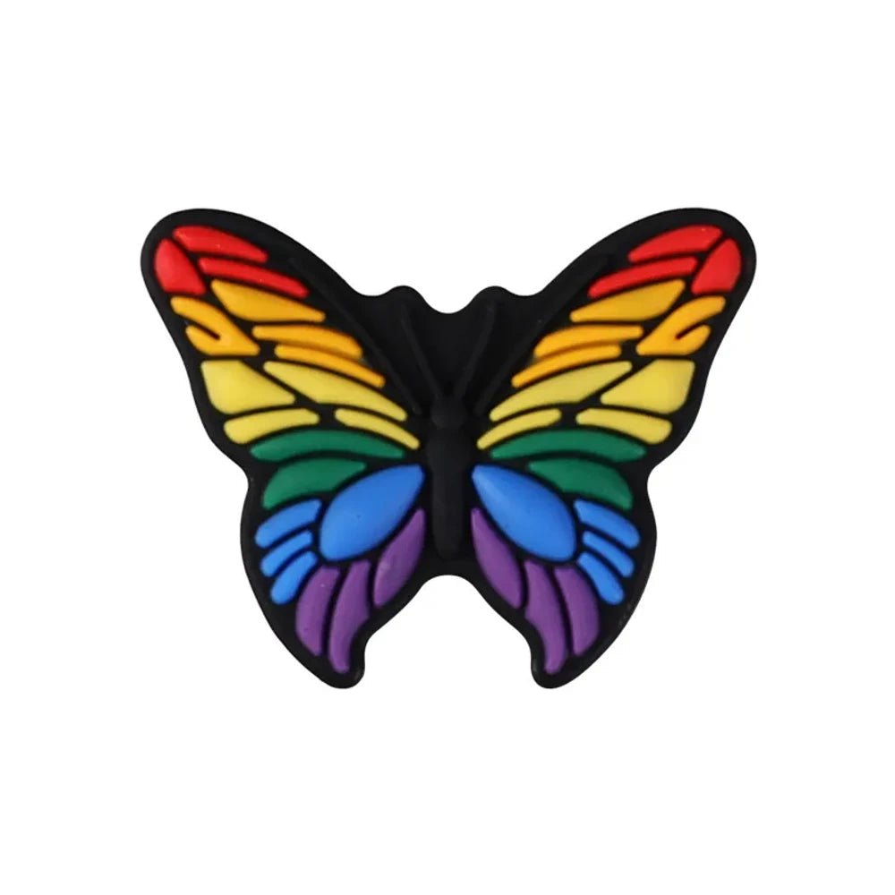 Flatback Butterfly Silicone Focal Beads for DIY Pens Keychains