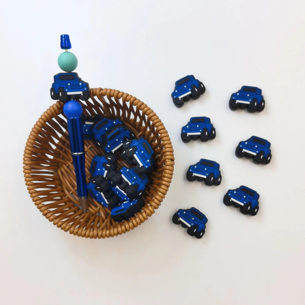 Flatback Car Silicone Focal Beads for DIY Keychains Bracelet Pens