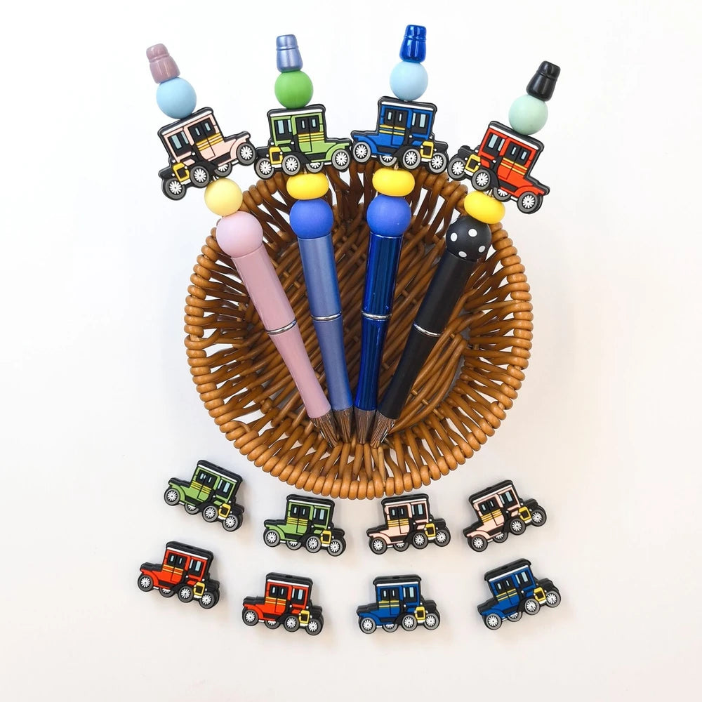 Flatback Car Silicone Focal Beads for DIY Pens Keychains Bracelet