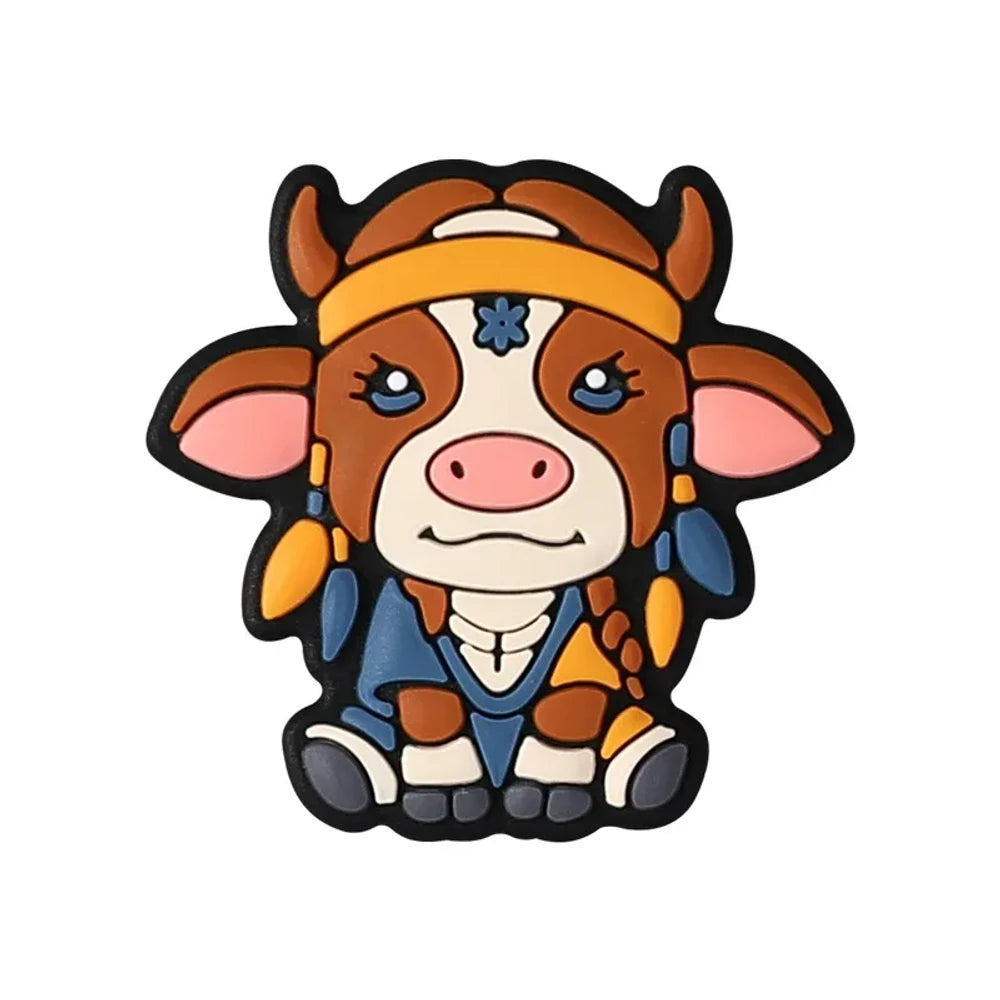 Flatback Cartoon Animals Silicone Focal Beads for DIY Pens Keychains